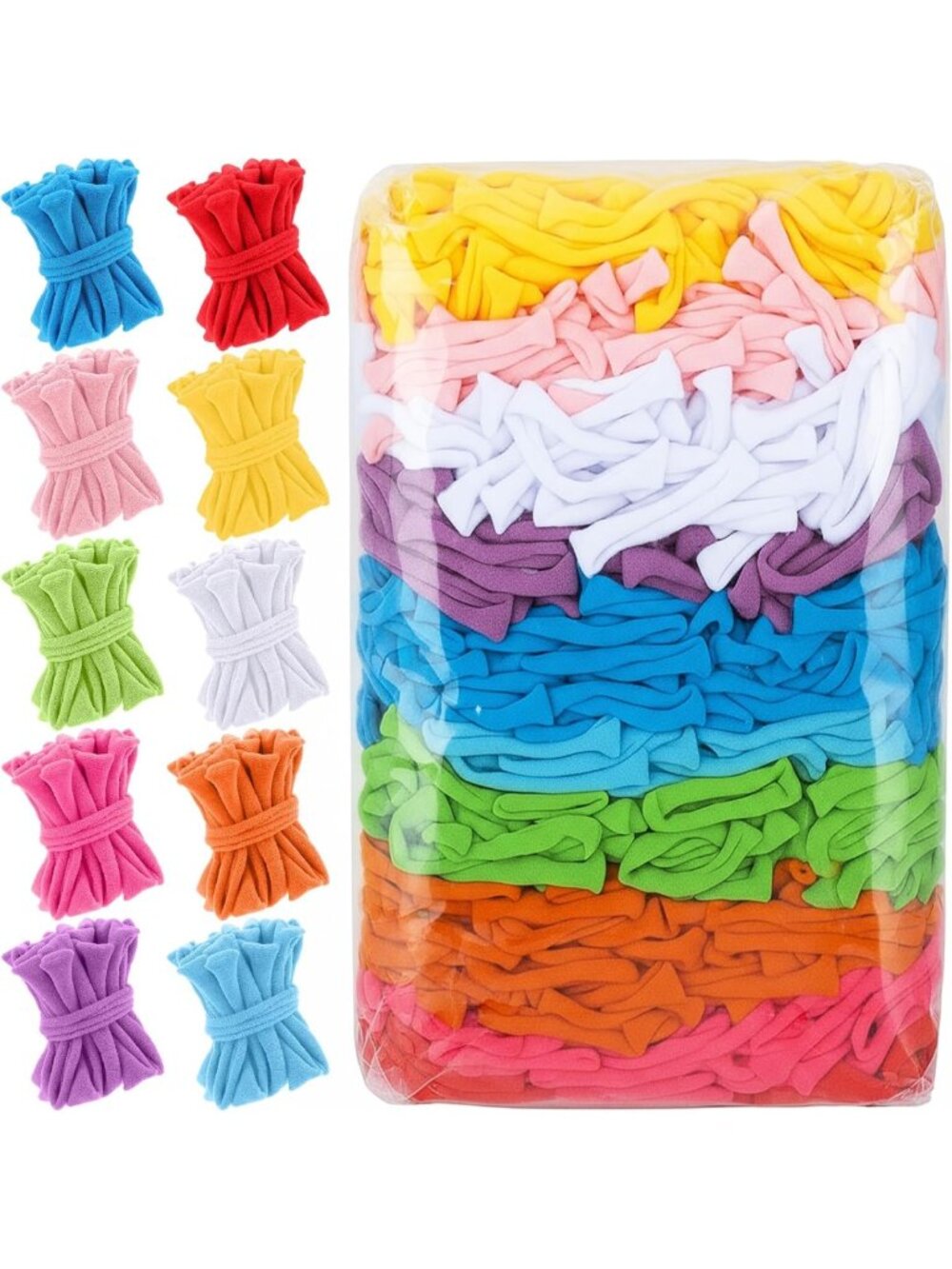 1000 Pcs Colorful Weaving Loom Loops - Elastic Craft Bands for DIY Projects